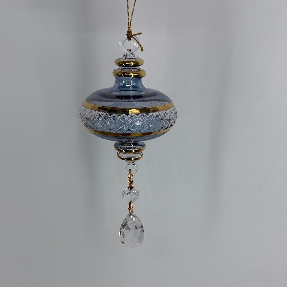 Egyptian Glass Ornament with Gold Accents